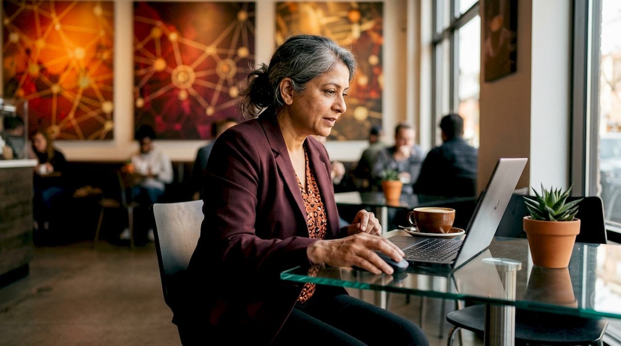 1782486116522_Woman-working-on-IT-security-ROI-analysis | Total Cyber Solutions Woman working on IT security ROI analysis