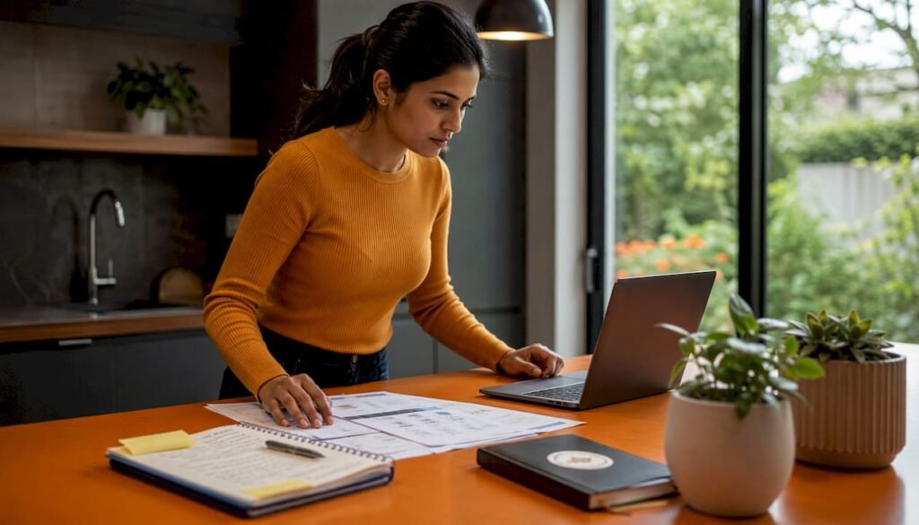 Professional woman working on SaaS security laptop