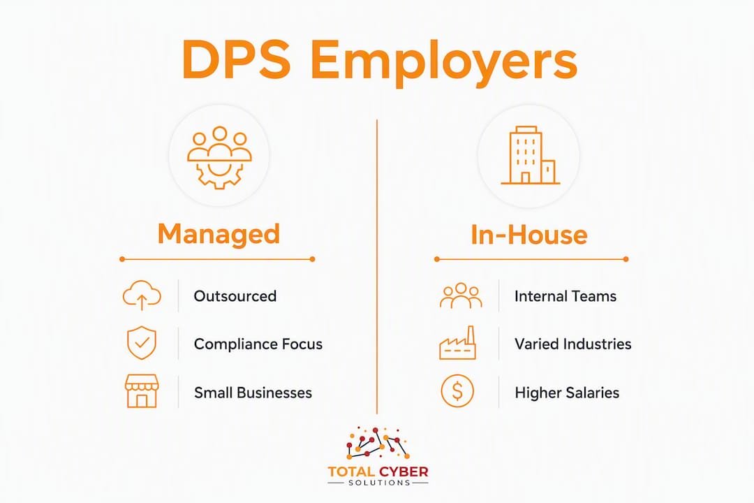 Infographic comparing DPS employer types