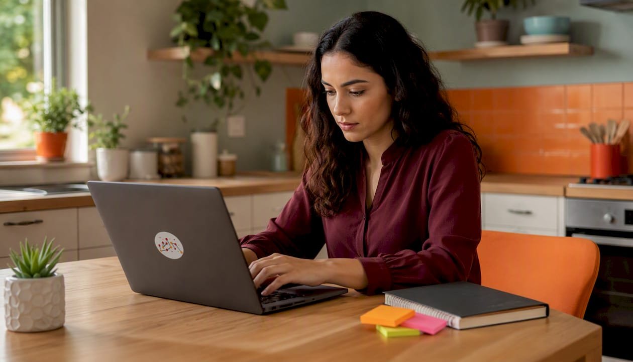 Hands adjusting cloud security settings on laptop