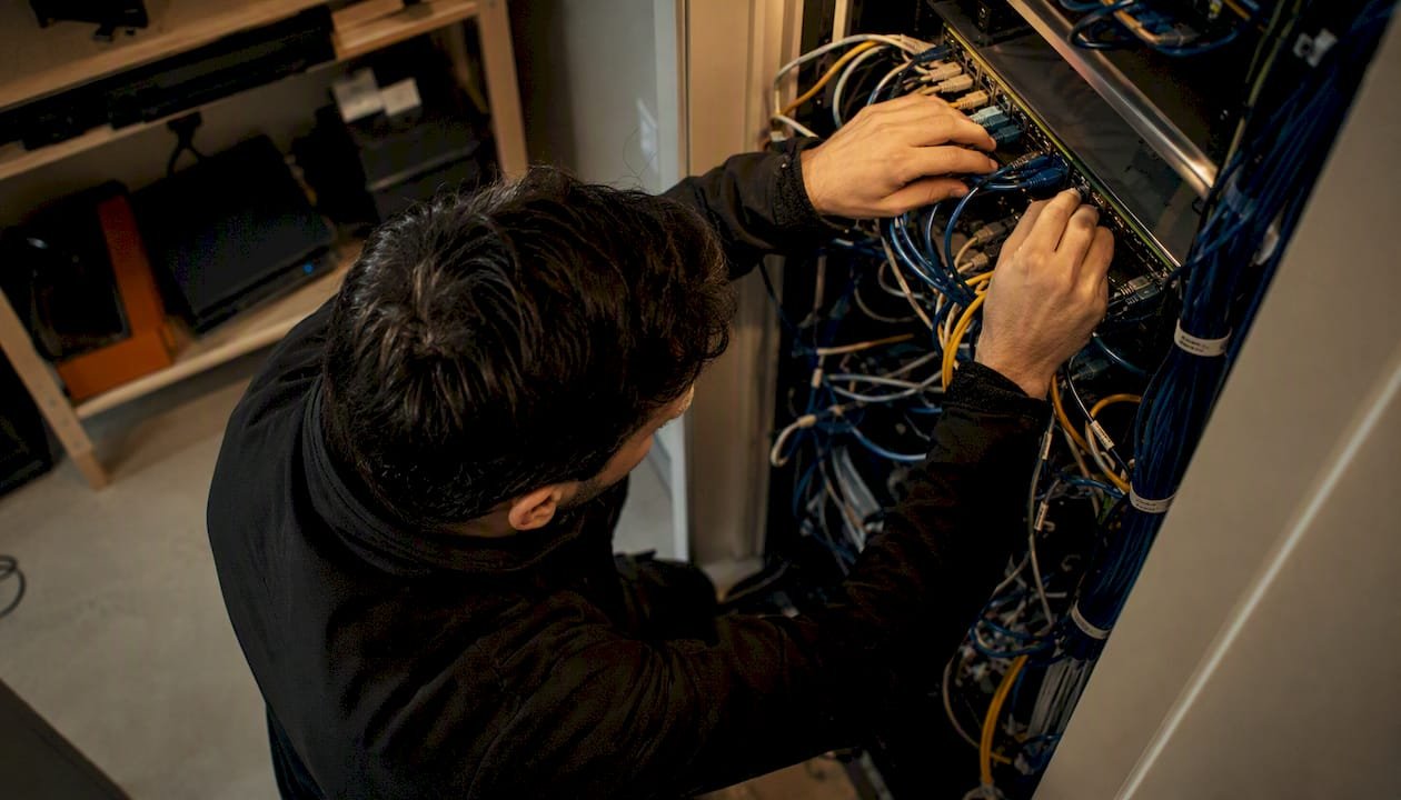 1786188105544_Hands-organizing-network-cables-in-office | Total Cyber Solutions Hands organizing network cables in office
