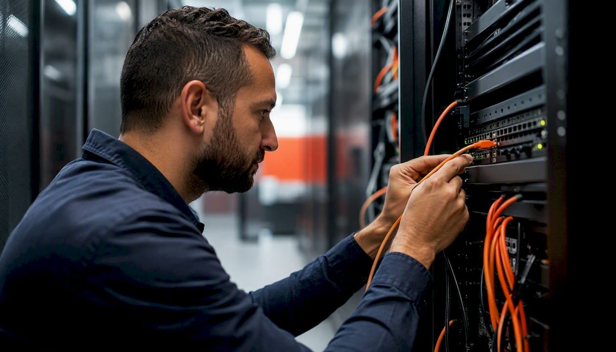 1786253586320_Hands-connecting-network-patch-cable-in-server-room | Total Cyber Solutions Hands connecting network patch cable in server room
