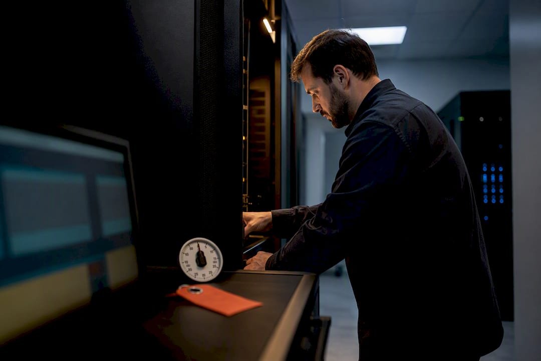 Engineer conducting timed disaster recovery restore