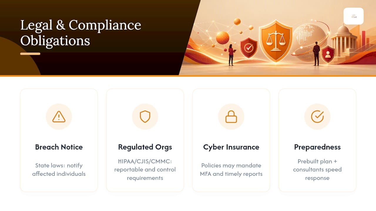 What Legal and Compliance Obligations Come With a BEC Incident? — overview diagram