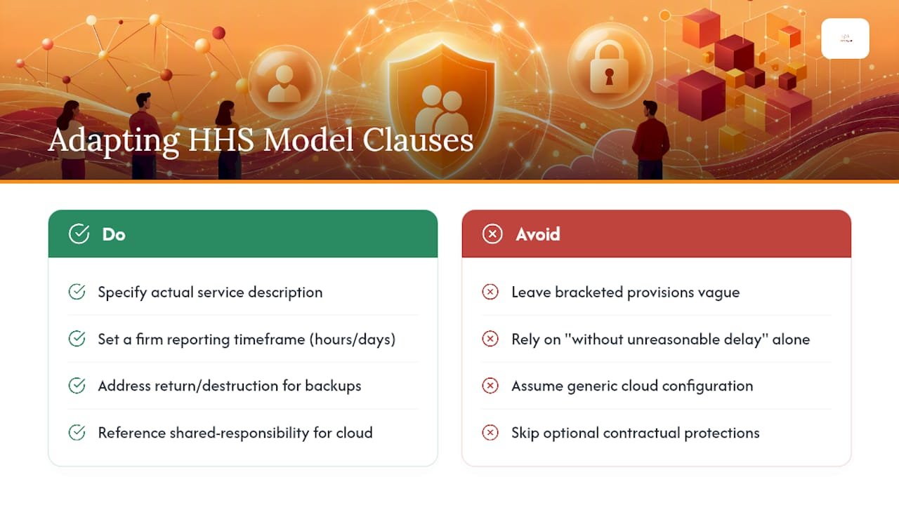 How Do You Adapt HHS Model Clauses for Your Vendors? — overview diagram