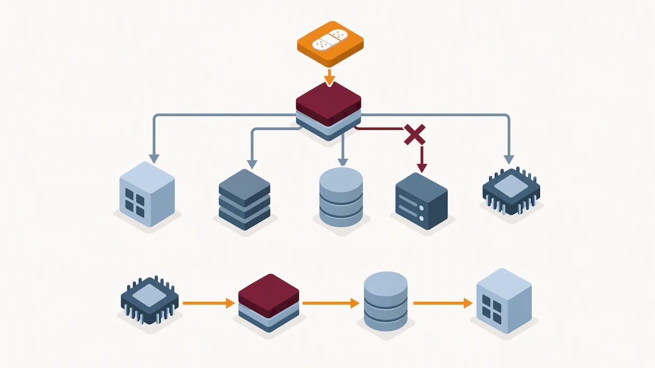 Patch dependencies arranged in deployment order