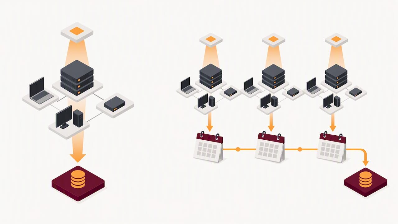 Illustration comparing scan and subscription pricing