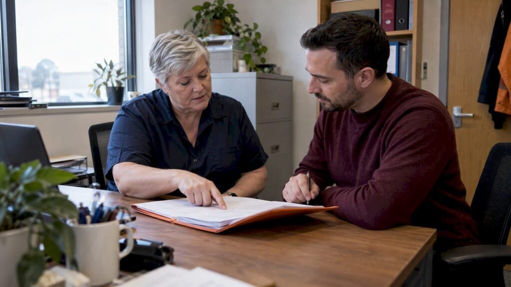 Small business owner reviewing a security roadmap